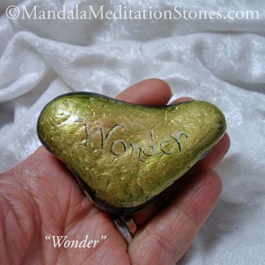 Wonder Mandala Meditation Stone - The Mandala Lady - Hand painted stones