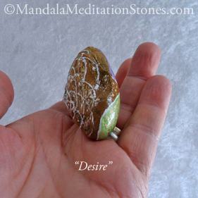 Desire Mandala Meditation Stone - The Mandala Lady - Hand-painted Stones - The Mandala Lady